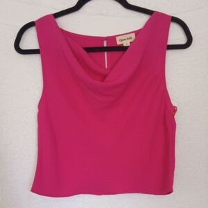 Pink Sleeveless Crop Top